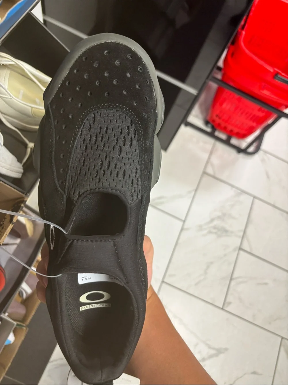 Oakley Black Low-Profile Suede & Mesh Sneaker